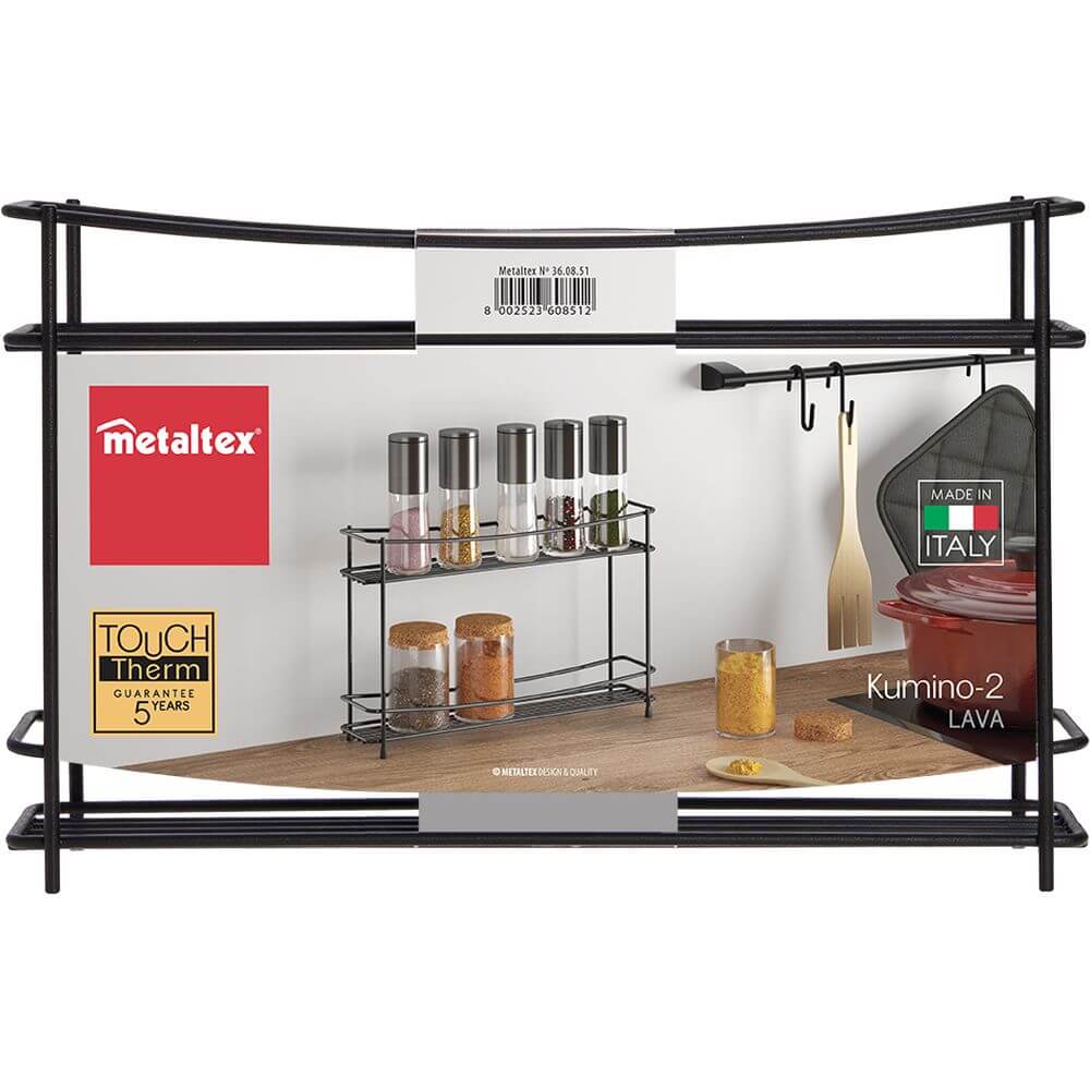 Kumino 2 Tier Spice Rack Slim - KITCHEN - Spice Racks - Soko and Co