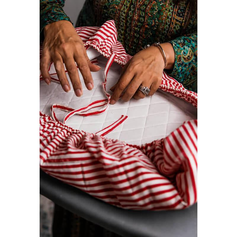 Large Ironing Board Cover Provincial Stripes Red - LAUNDRY - Ironing Board Covers - Soko and Co