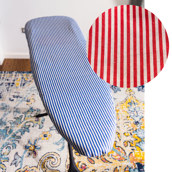 Medium Provincial Stripe Ironing Board Cover Red