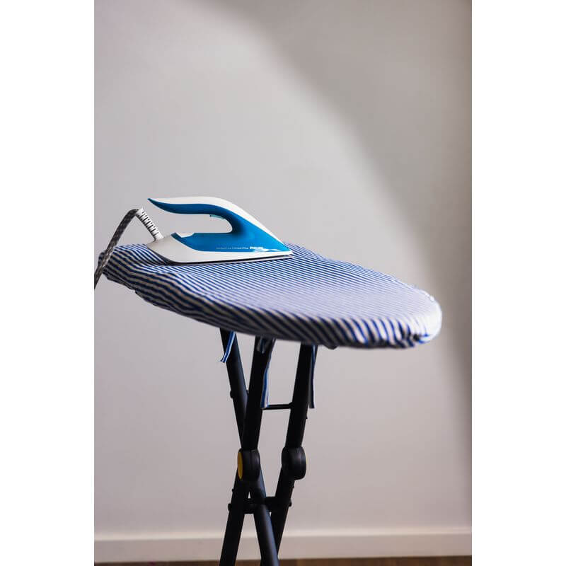Medium Provincial Stripe Linen Ironing Board Cover Black - LAUNDRY - Ironing Board Covers - Soko and Co