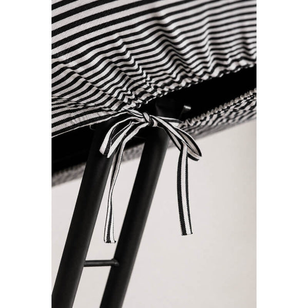 Medium Provincial Stripe Linen Ironing Board Cover Black