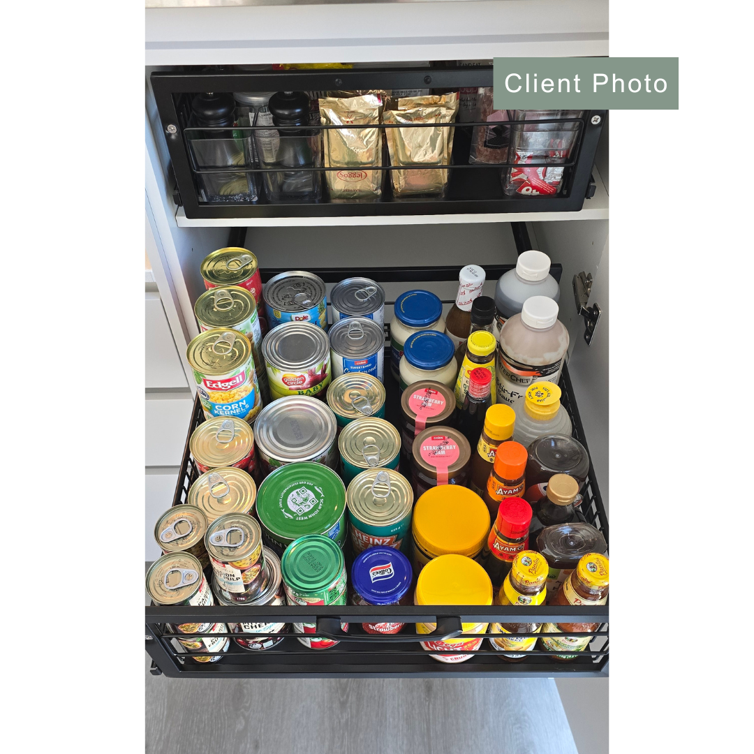 Large Pull Out Pantry Drawer White - KITCHEN - Shelves and Racks - Soko and Co