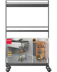 Lava 3 Tier Narrow Storage Trolley Black - HOME STORAGE - Storage Trolleys - Soko and Co