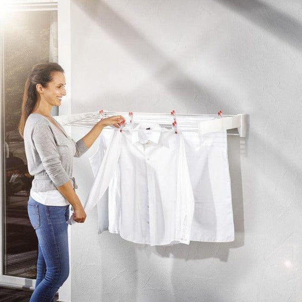 Leifheit Telegant Plus 100 Wall Mounted Clothes Airer White