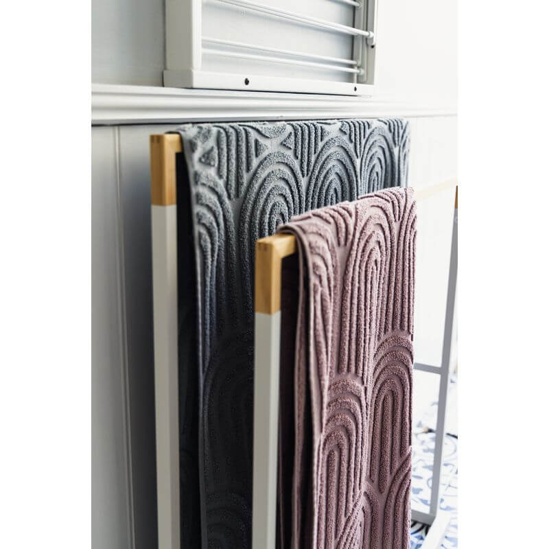 Limited Edition Wide Towel Rack Pine and Matte White - BATHROOM - Towel Racks - Soko and Co