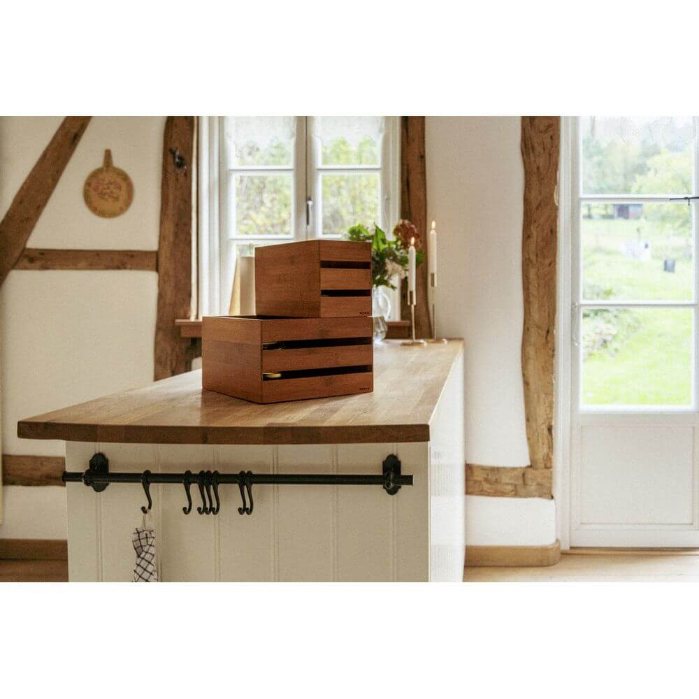 Madeira Stacking Bamboo Storage Crates Large - HOME STORAGE - Baskets and Totes - Soko and Co