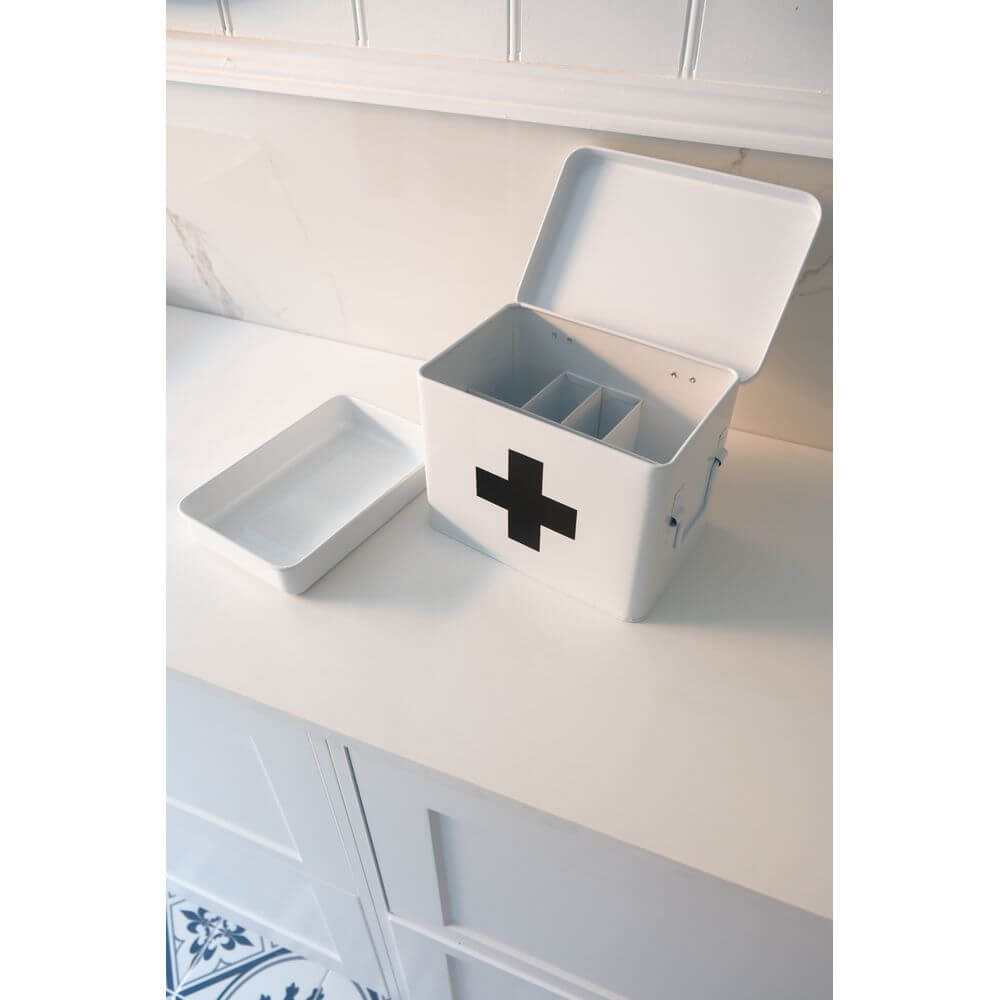 Medicine Box With Dividers White - LAUNDRY - Accessories - Soko and Co