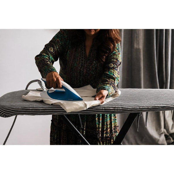 Medium Provincial Stripe Linen Ironing Board Cover Black