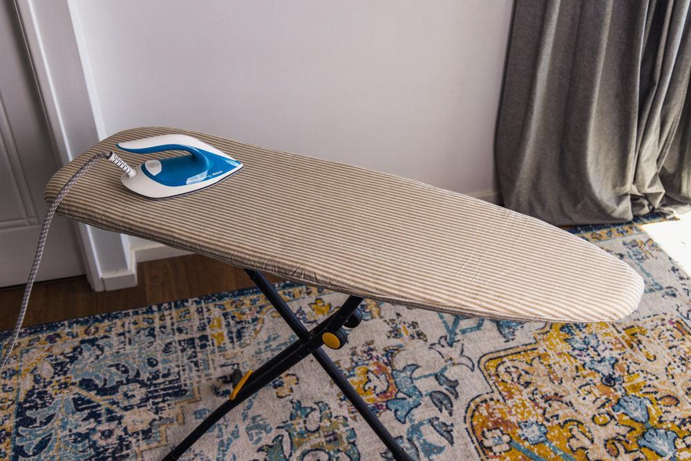 Large Provincial Stripe Linen Ironing Board Cover Stone - LAUNDRY - Ironing Board Covers - Soko and Co