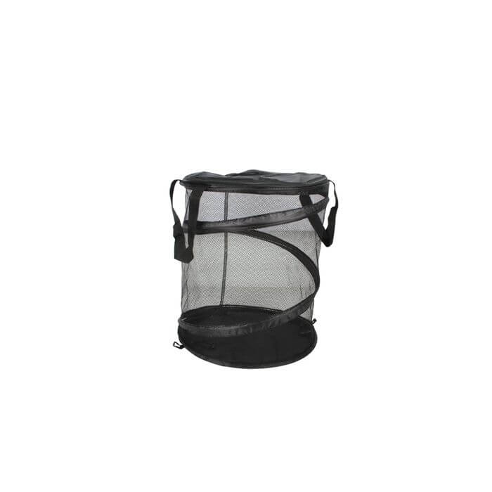 Mesh Collapsible Round Storage Basket Black - HOME STORAGE - Baskets and Totes - Soko and Co