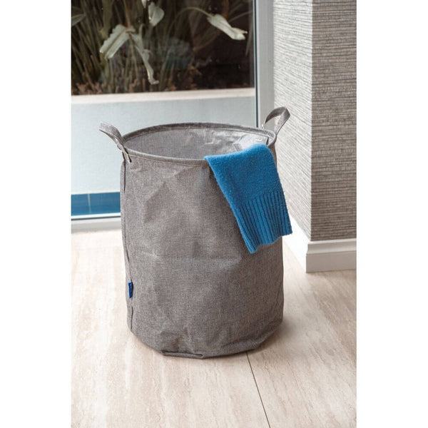 Messina 70L Linen Look Laundry Hamper Grey