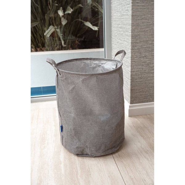 Messina 70L Linen Look Laundry Hamper Grey
