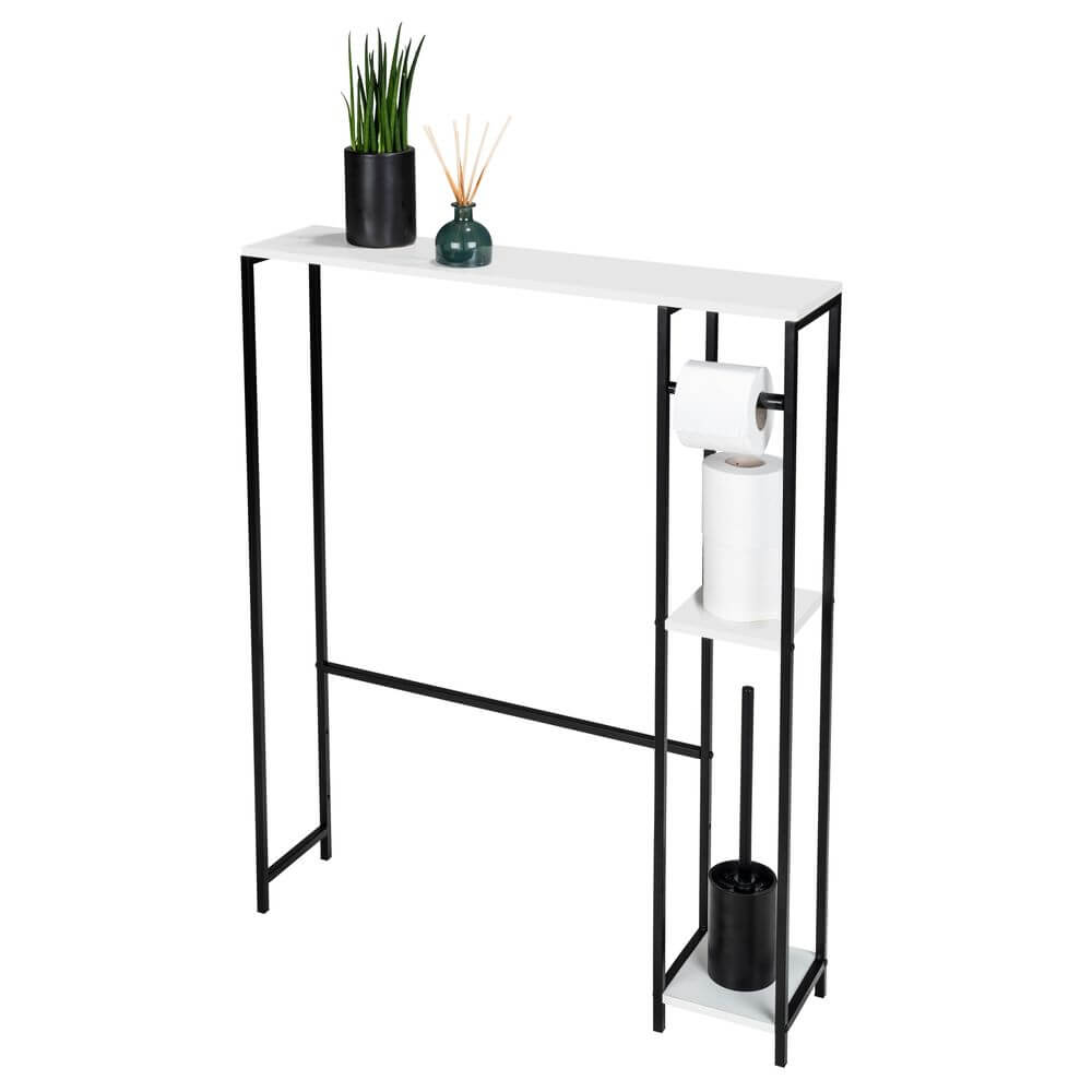 Molveno Over The Toilet Shelving Unit with Brush - BATHROOM - Toilet Brushes - Soko and Co