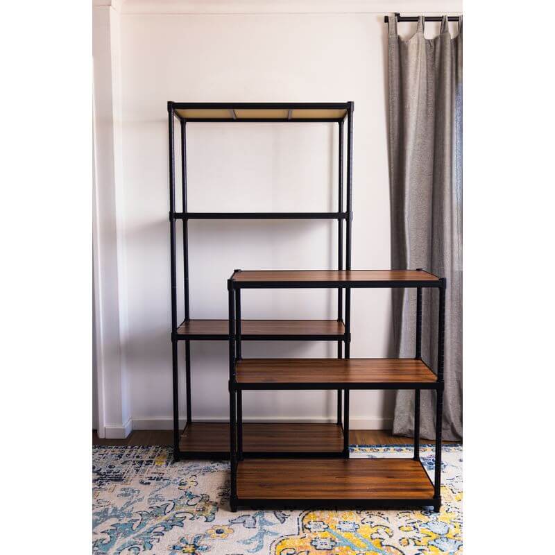 Onyx 3 Tier 90cm Wide Freestanding Shelving Unit Black - HOME STORAGE - Shelves and Cabinets - Soko and Co