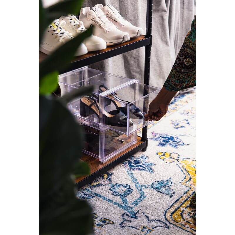 Onyx 3 Tier 90cm Wide Freestanding Shelving Unit Black - HOME STORAGE - Shelves and Cabinets - Soko and Co