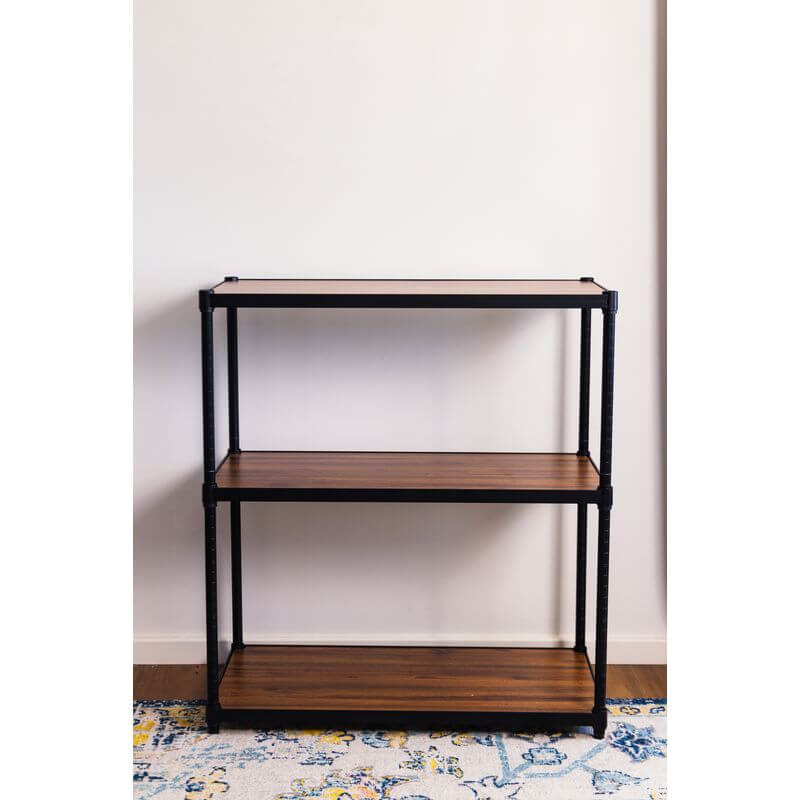 Onyx 3 Tier 90cm Wide Freestanding Shelving Unit Black - HOME STORAGE - Shelves and Cabinets - Soko and Co
