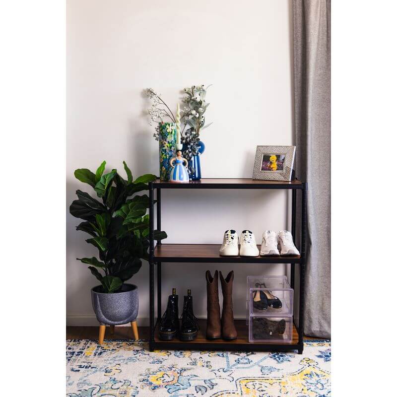 Onyx 3 Tier 90cm Wide Freestanding Shelving Unit Black - HOME STORAGE - Shelves and Cabinets - Soko and Co