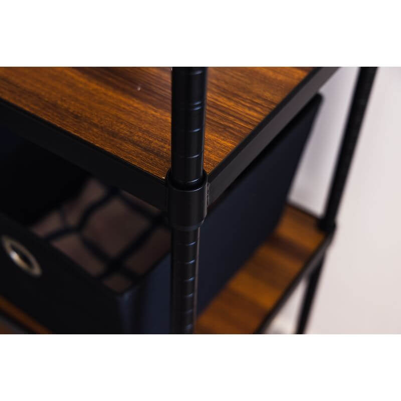 Onyx 3 Tier 90cm Wide Freestanding Shelving Unit Black - HOME STORAGE - Shelves and Cabinets - Soko and Co