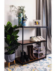 Onyx 3 Tier 90cm Wide Freestanding Shelving Unit Black - HOME STORAGE - Shelves and Cabinets - Soko and Co