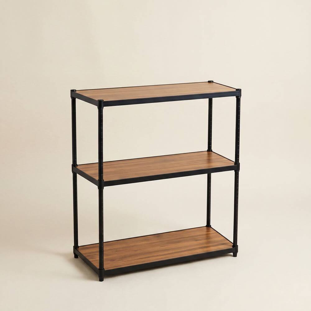 Onyx 3 Tier 90cm Wide Freestanding Shelving Unit Black - HOME STORAGE - Shelves and Cabinets - Soko and Co