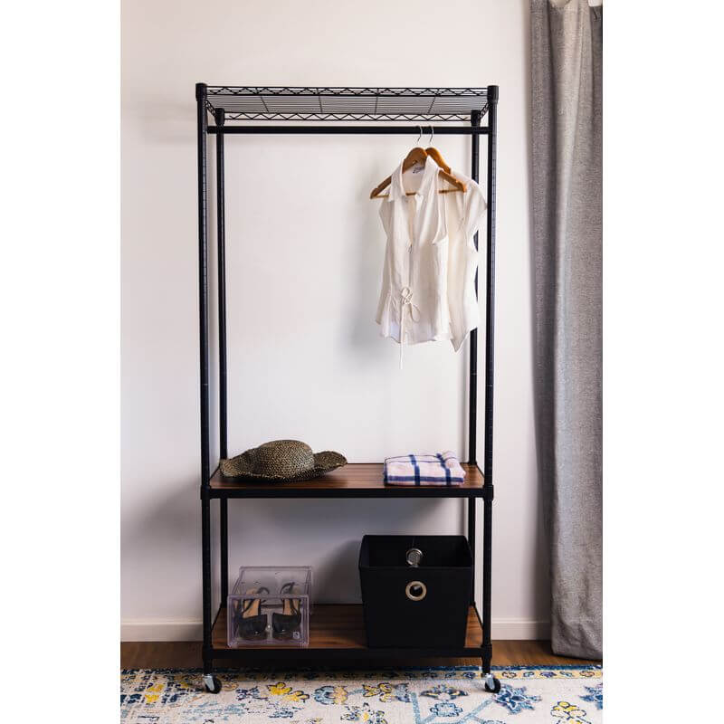 Onyx 3 Tier Garment Rack Black - WARDROBE - Garment Racks - Soko and Co
