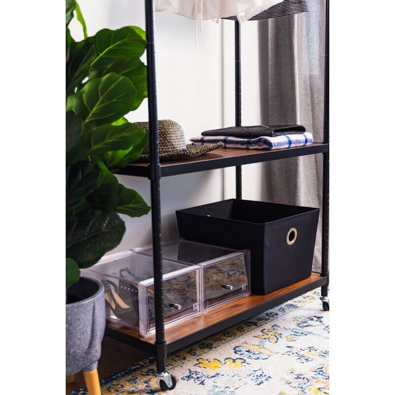 Onyx 3 Tier Garment Rack Black - WARDROBE - Garment Racks - Soko and Co
