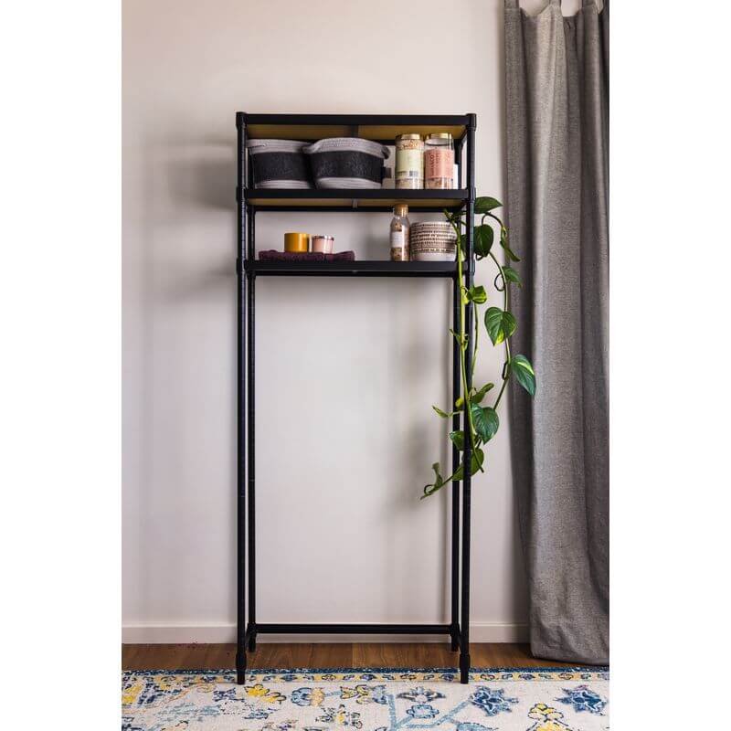 Onyx 3 Tier Over Laundry Machine Shelving Unit Black - HOME STORAGE - Shelves and Cabinets - Soko and Co