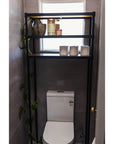 Onyx 3 Tier Over Laundry Machine Shelving Unit Black - HOME STORAGE - Shelves and Cabinets - Soko and Co