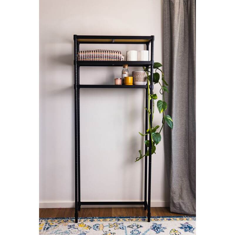 Onyx 3 Tier Over Laundry Machine Shelving Unit Black - HOME STORAGE - Shelves and Cabinets - Soko and Co