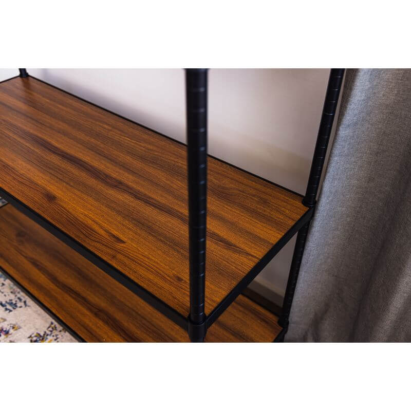 Onyx 4 Tier 120cm Wide Freestanding Shelving Unit Tall Black - HOME STORAGE - Shelves and Cabinets - Soko and Co