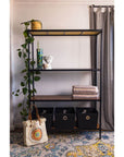 Onyx 4 Tier 120cm Wide Freestanding Shelving Unit Tall Black - HOME STORAGE - Shelves and Cabinets - Soko and Co