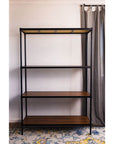 Onyx 4 Tier 120cm Wide Freestanding Shelving Unit Tall Black - HOME STORAGE - Shelves and Cabinets - Soko and Co