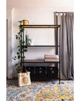 Onyx 4 Tier 120cm Wide Freestanding Shelving Unit Tall Black - HOME STORAGE - Shelves and Cabinets - Soko and Co