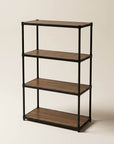 Onyx 4 Tier 120cm Wide Freestanding Shelving Unit Tall Black - HOME STORAGE - Shelves and Cabinets - Soko and Co