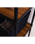 Onyx 4 Tier 90cm Wide Freestanding Shelving Unit Small Black - HOME STORAGE - Shelves and Cabinets - Soko and Co