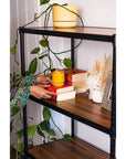 Onyx 4 Tier 90cm Wide Freestanding Shelving Unit Small Black - HOME STORAGE - Shelves and Cabinets - Soko and Co