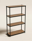 Onyx 4 Tier 90cm Wide Freestanding Shelving Unit Small Black - HOME STORAGE - Shelves and Cabinets - Soko and Co