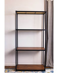 Onyx 4 Tier 90cm Wide Freestanding Shelving Unit Tall Black - HOME STORAGE - Shelves and Cabinets - Soko and Co