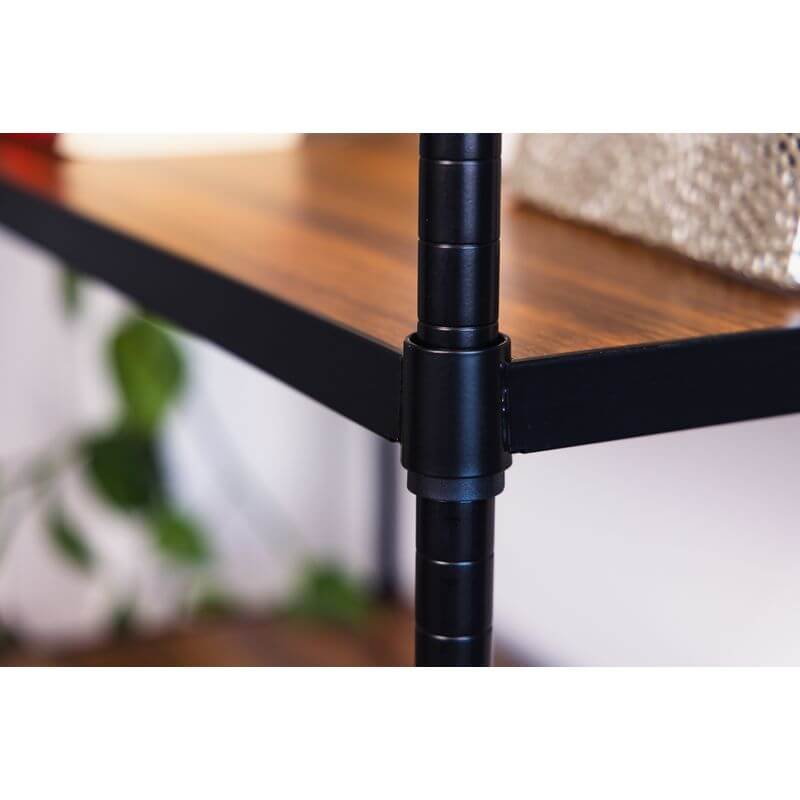 Onyx 4 Tier 90cm Wide Freestanding Shelving Unit Tall Black - HOME STORAGE - Shelves and Cabinets - Soko and Co