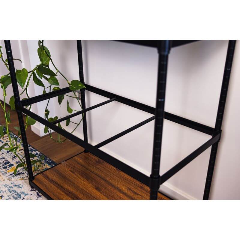 Onyx 4 Tier 90cm Wide Freestanding Shelving Unit Tall Black - HOME STORAGE - Shelves and Cabinets - Soko and Co