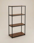 Onyx 4 Tier 90cm Wide Freestanding Shelving Unit Tall Black - HOME STORAGE - Shelves and Cabinets - Soko and Co