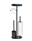 Orea Freestanding Toilet Brush & Roll Holder Black - BATHROOM - Toilet Brushes - Soko and Co