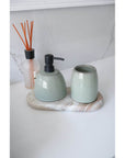 Osteto 3 Piece Ceramic Bathroom Accessories Set Seafoam - BATHROOM - Bathroom Accessory Sets - Soko and Co