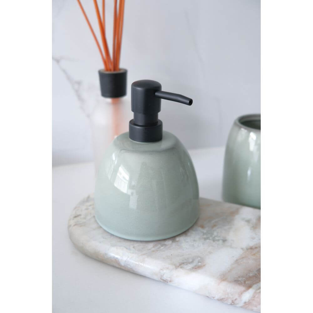 Osteto 3 Piece Ceramic Bathroom Accessories Set Seafoam - BATHROOM - Bathroom Accessory Sets - Soko and Co