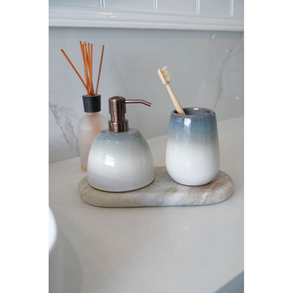 Osteto Ceramic Soap Dispenser Coastal - BATHROOM - Soap Dispensers and Trays - Soko and Co
