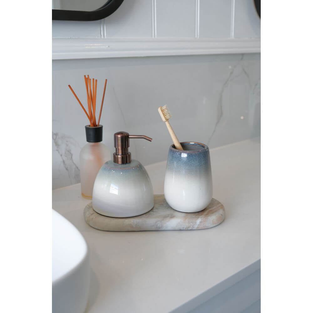 Osteto Ceramic Soap Dispenser Coastal - BATHROOM - Soap Dispensers and Trays - Soko and Co