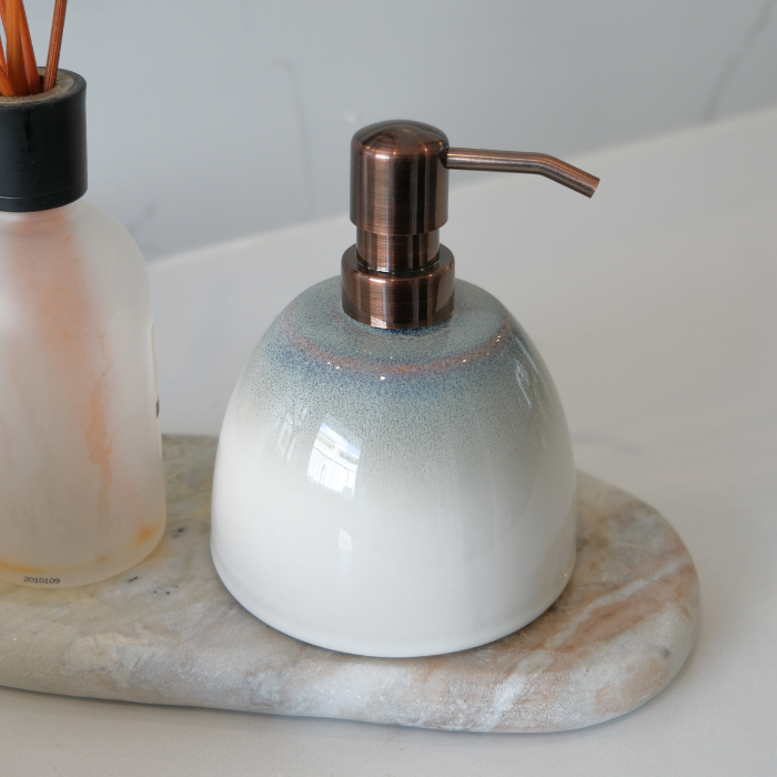 Osteto Ceramic Soap Dispenser Coastal - BATHROOM - Soap Dispensers and Trays - Soko and Co