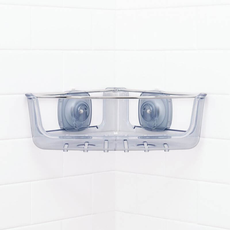 OXO StrongHold Suction Corner Shower Basket - BATHROOM - Suction - Soko and Co
