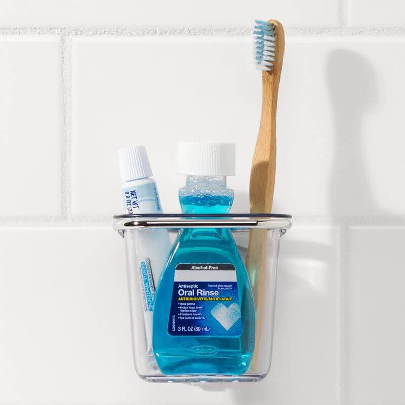 OXO StrongHold Suction Shower Toothbrush Cup - BATHROOM - Suction - Soko and Co