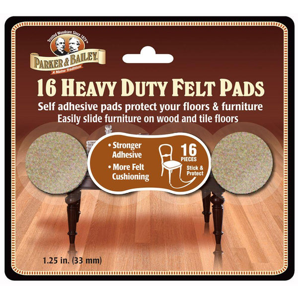 Parker & Bailey Large Heavy Duty Felt Pads 16 Pack